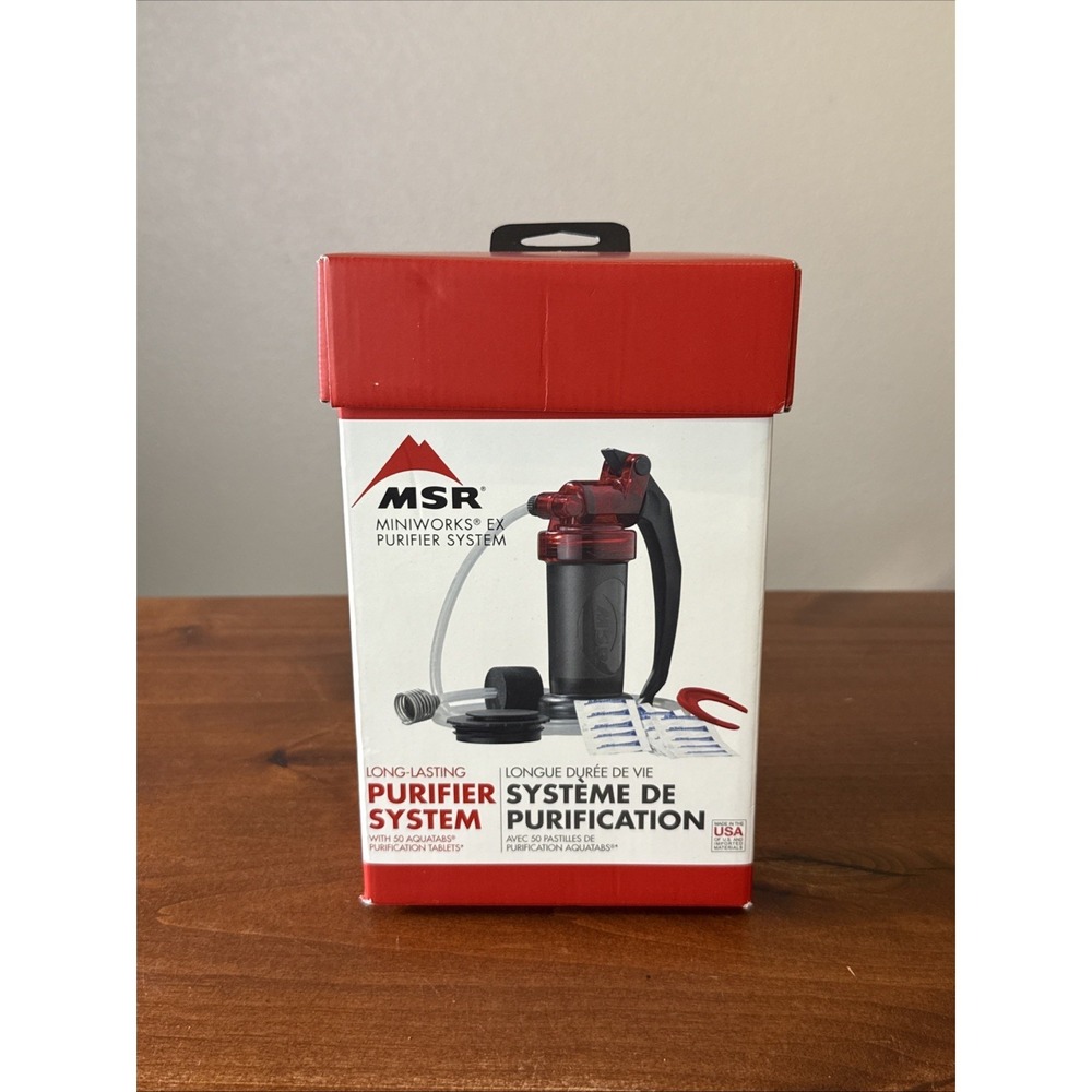 MSR MiniWorks EX Water Filter Purifier Survival System + 50 Purification Tablets